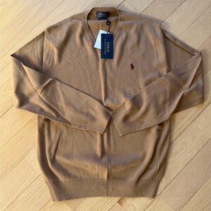 Ralph Lauren Men's Camel Crewneck Sweater